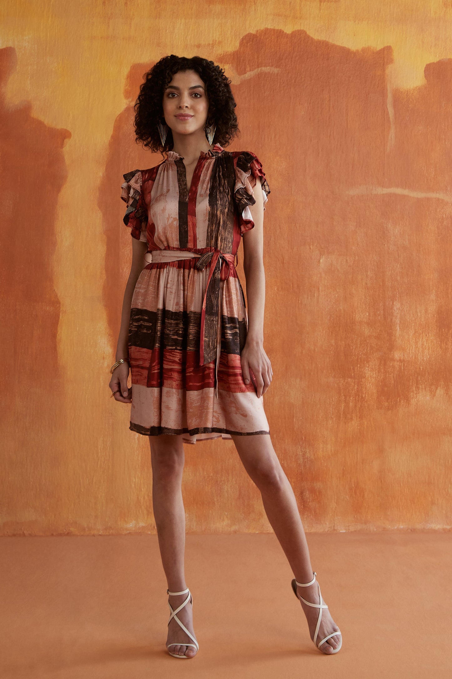 RUFFLE SHORT DRESS-DRIP