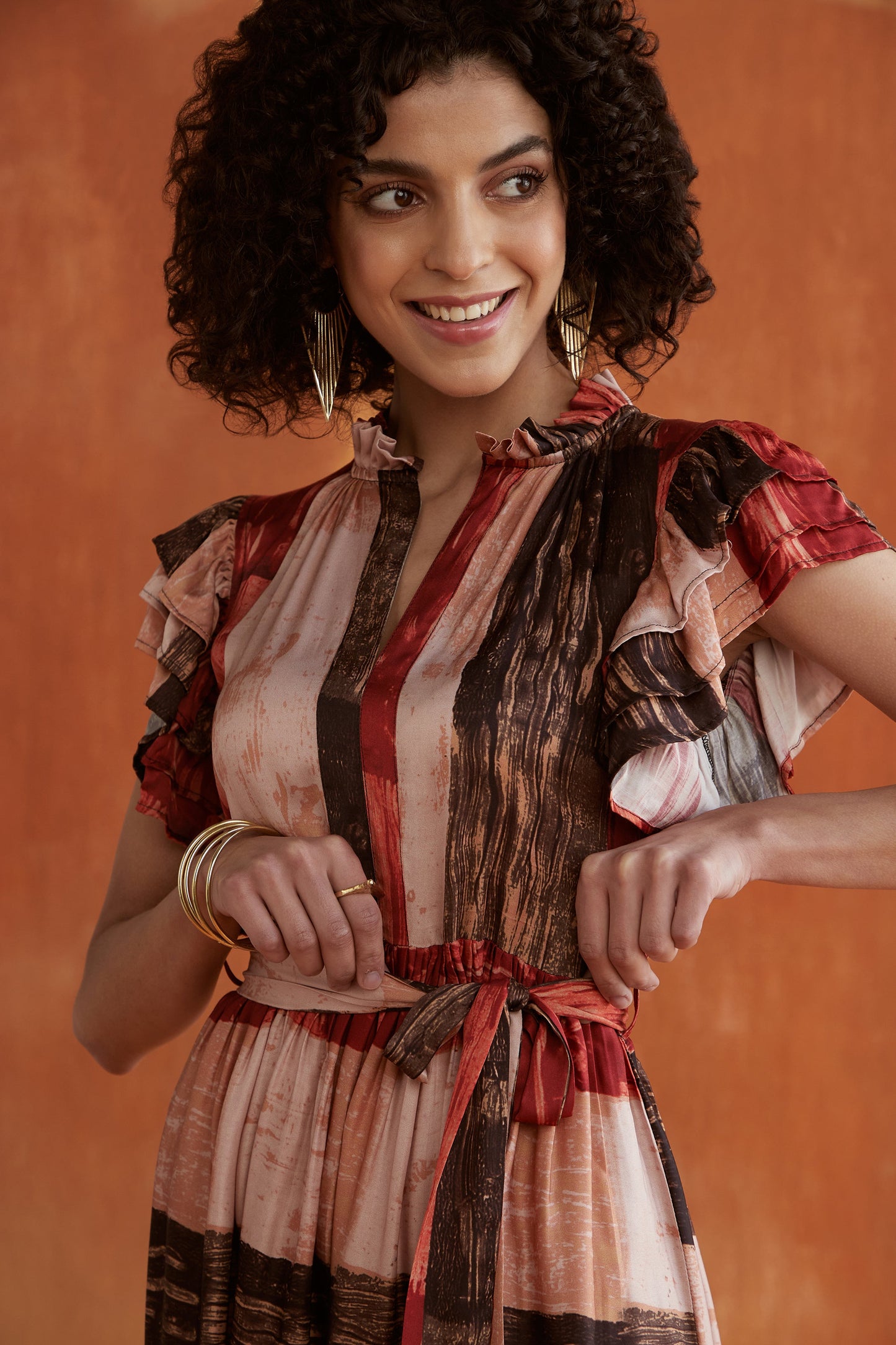 RUFFLE SHORT DRESS-DRIP