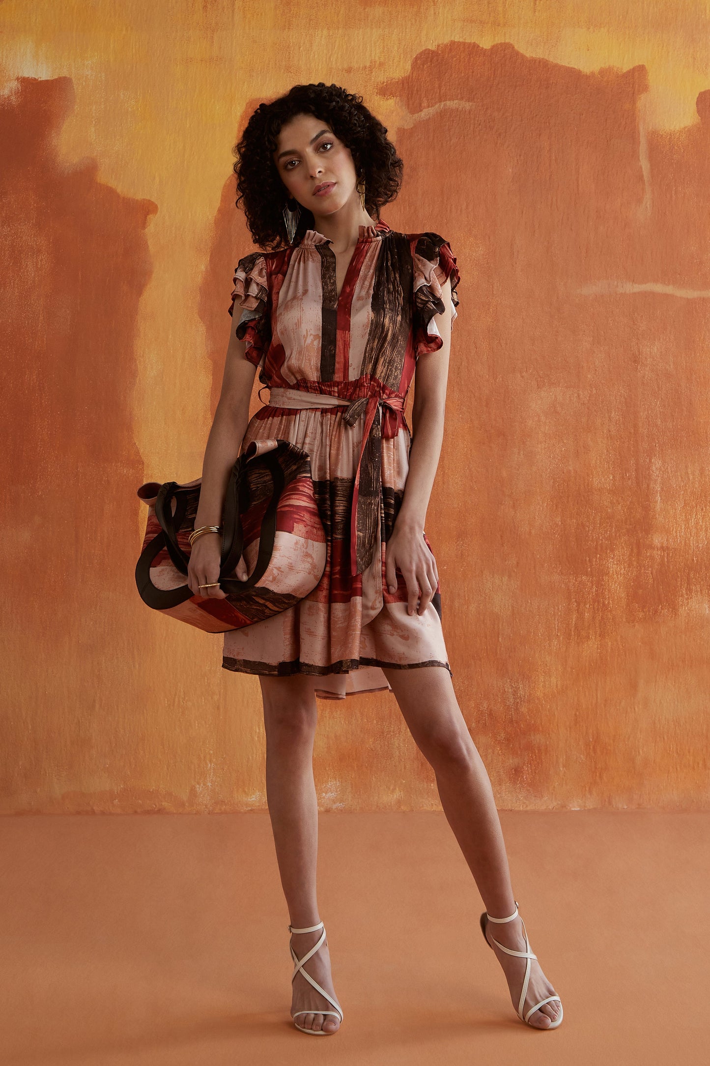 RUFFLE SHORT DRESS-DRIP