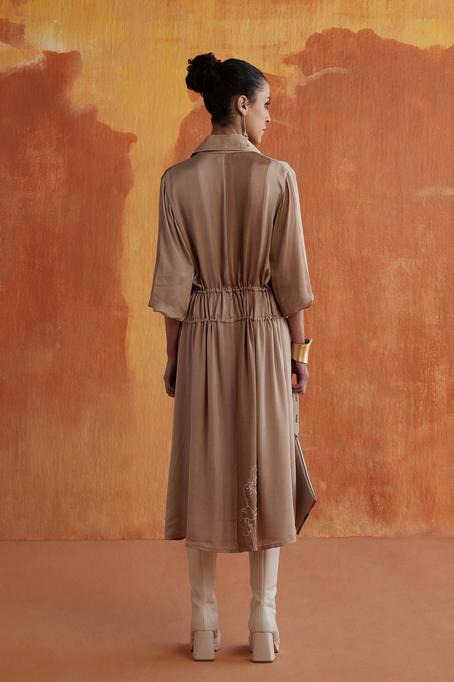 SUZANE PANELLED SHIRT DRESS