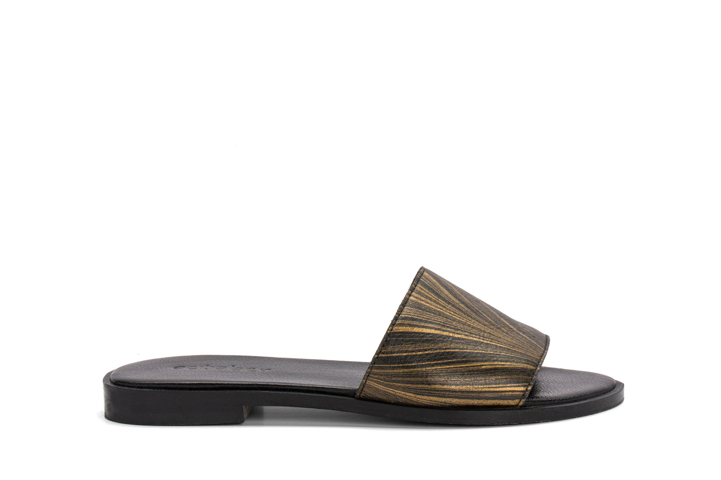 Single strap slides- Black Gold - October Jaipur