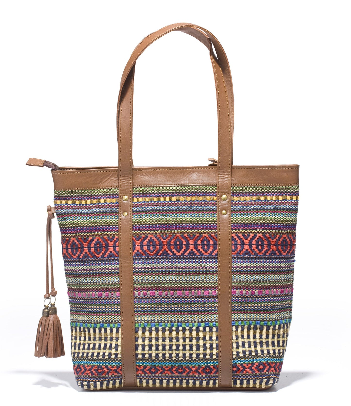 Shoppers Bag- Red Durrie - October Jaipur