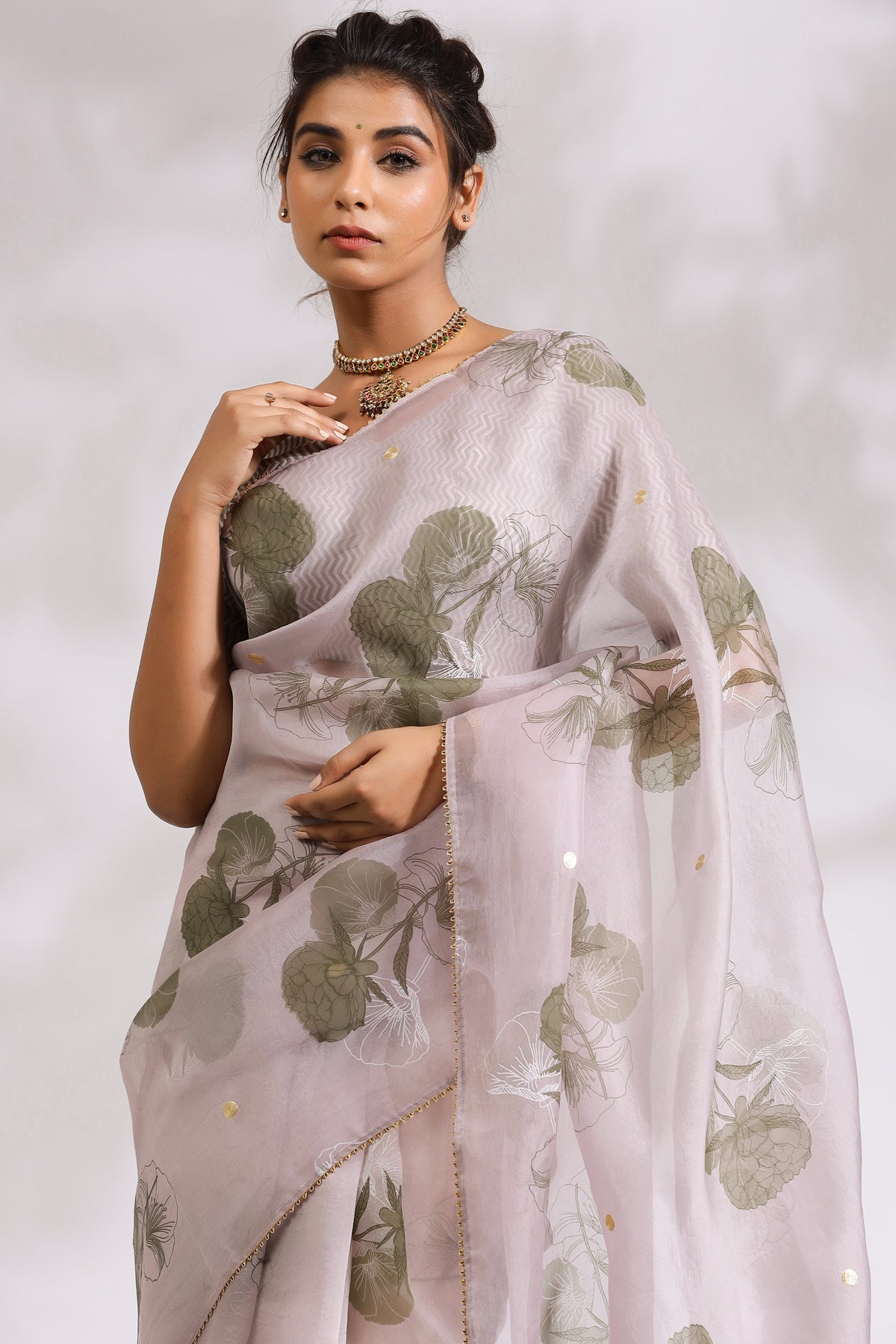 Purple Rose- Silk Organza Saree - October Jaipur