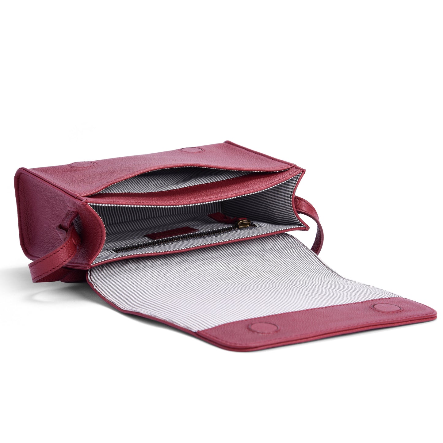 MAROON LEATHER SATCHEL-THE MUSE - October Jaipur