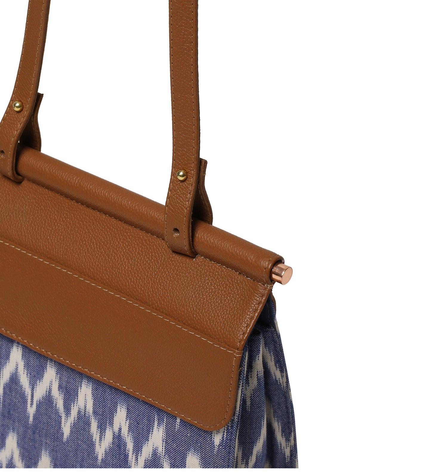 Sydney Shoulder Bag- Blue Ikat