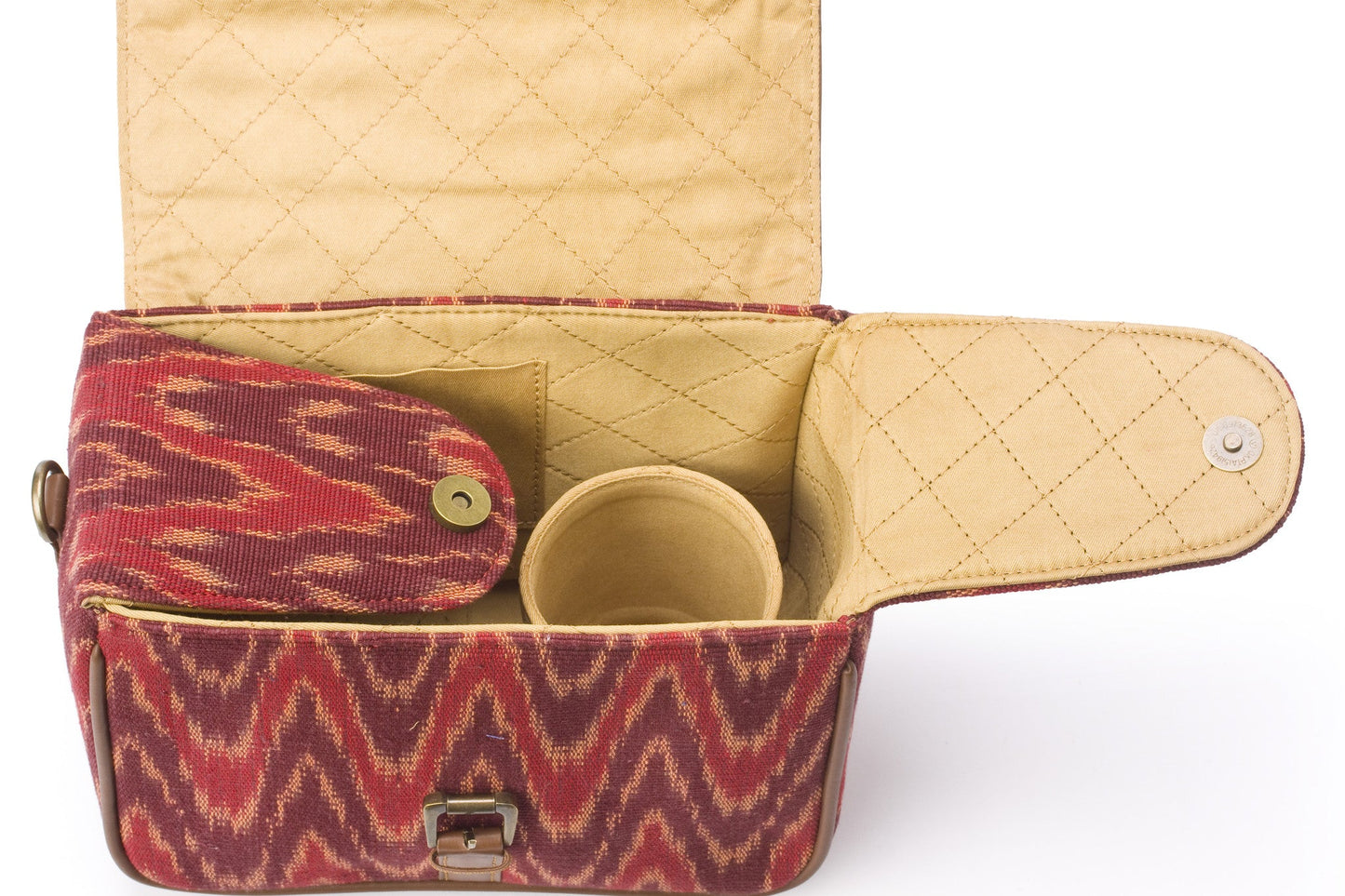 Camera Bag- Red Ikat Durrie - October Jaipur