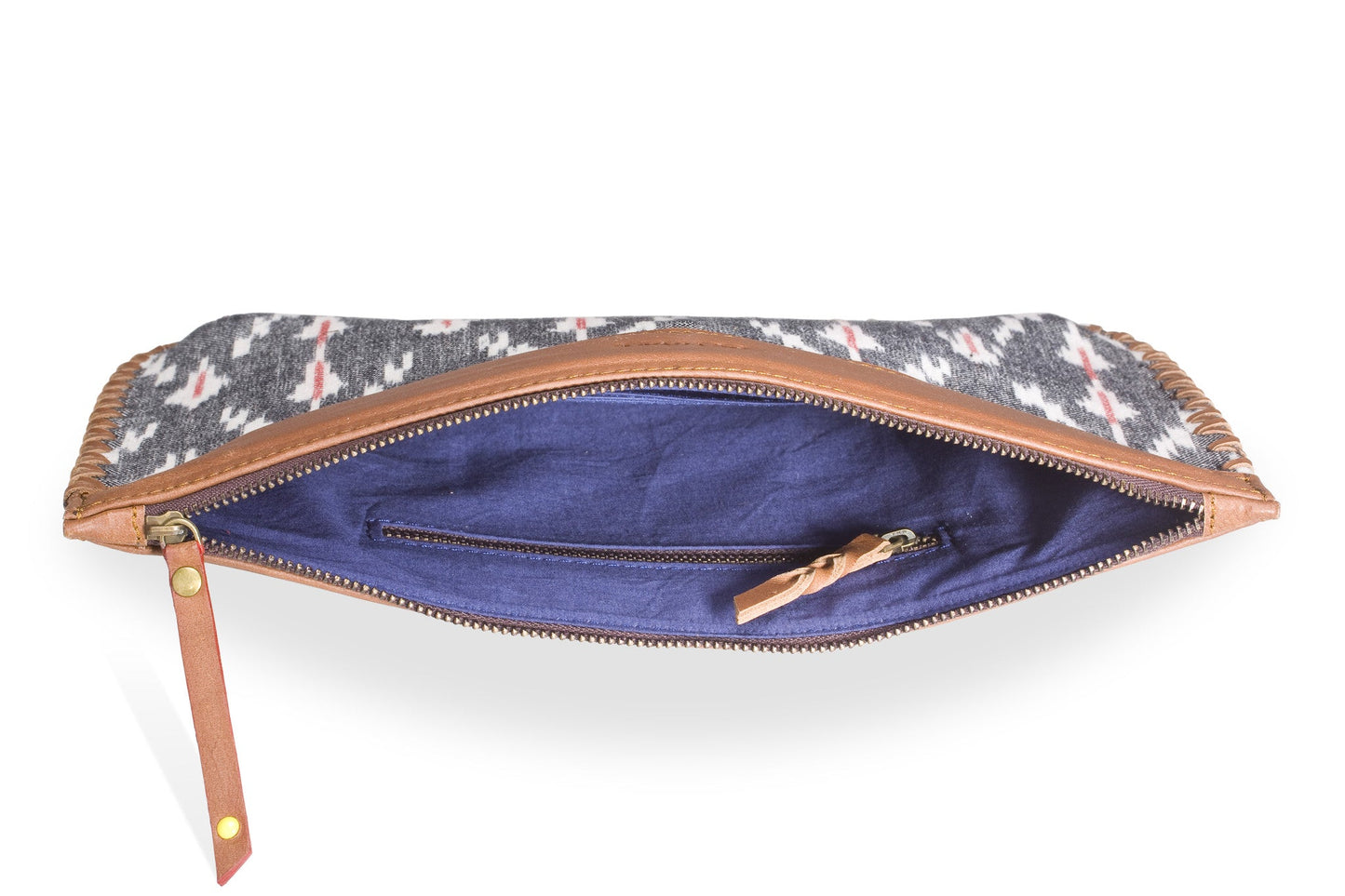 Woven Clutch - Grey Ikat - October Jaipur