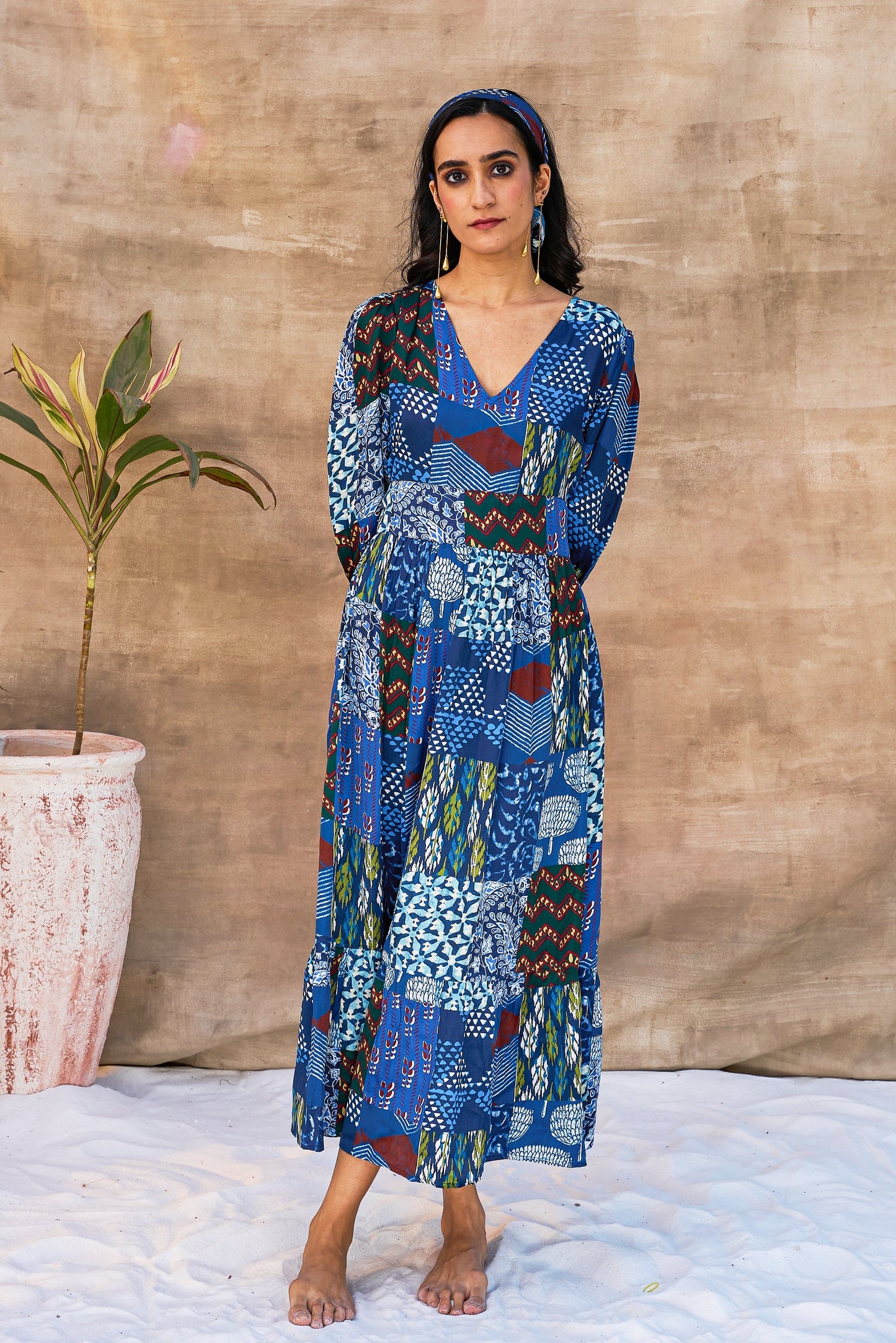 INDIGO BACKLESS DRESS