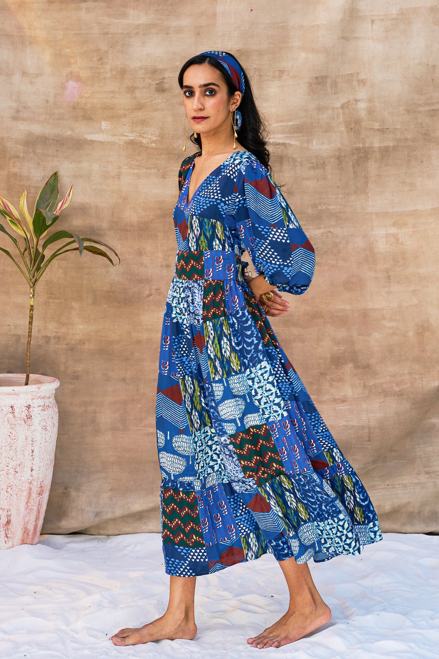 INDIGO BACKLESS DRESS