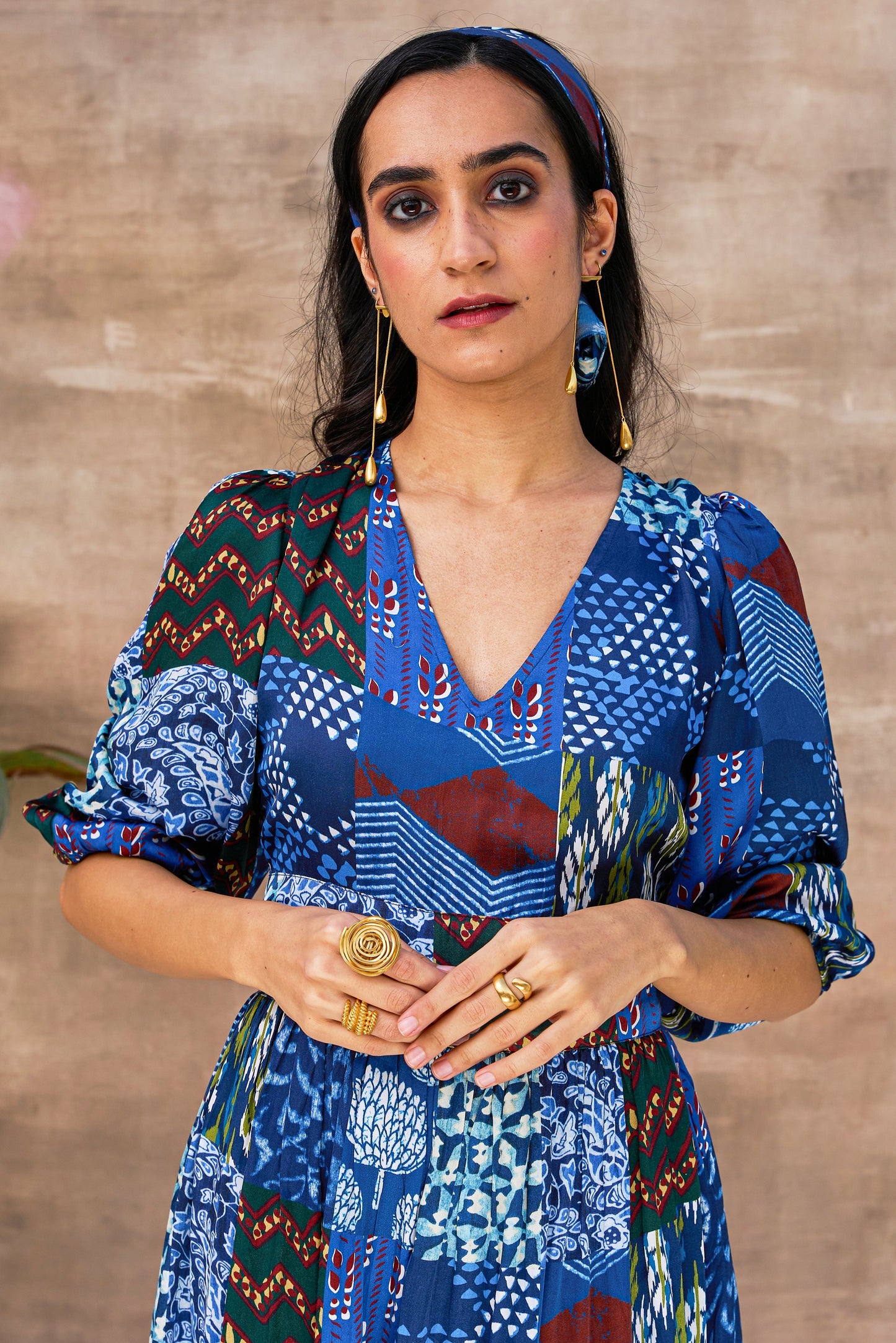 INDIGO BACKLESS DRESS