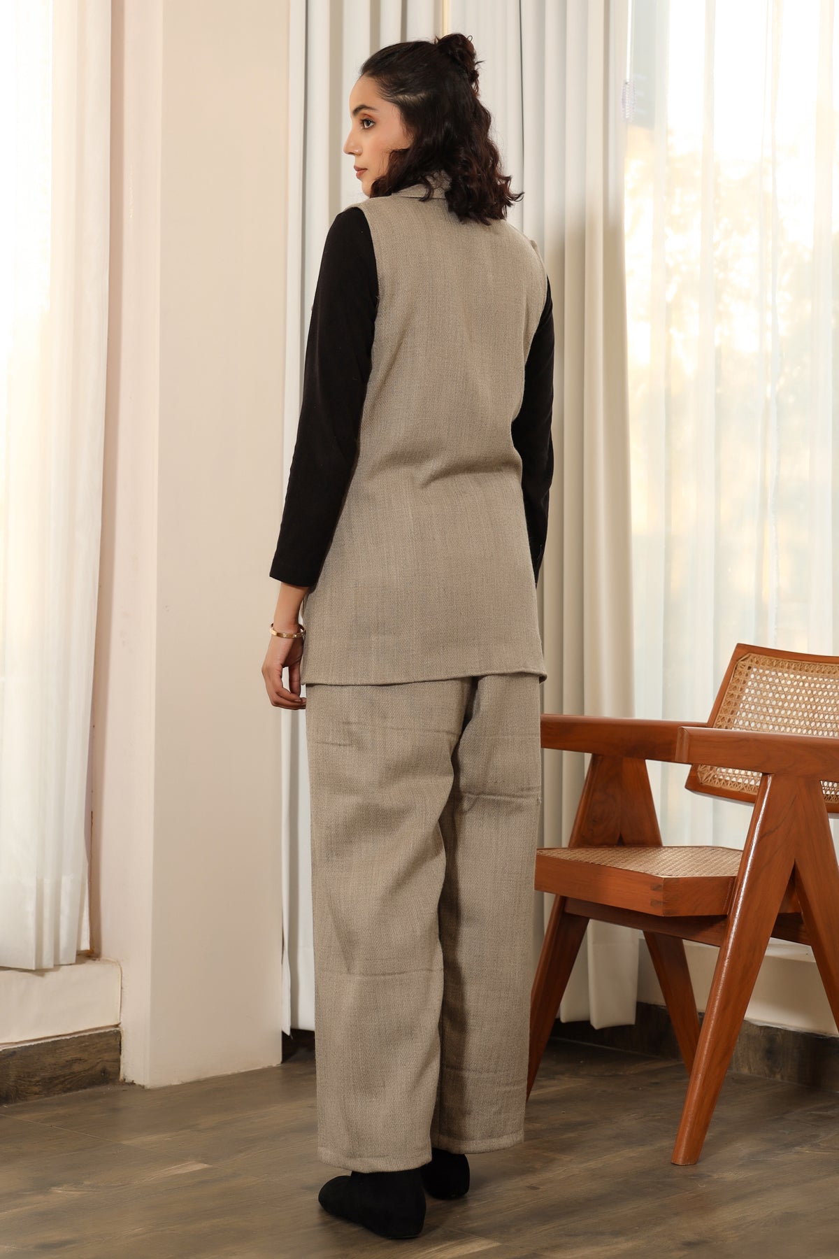 Stacy-Woollen Jacket Set