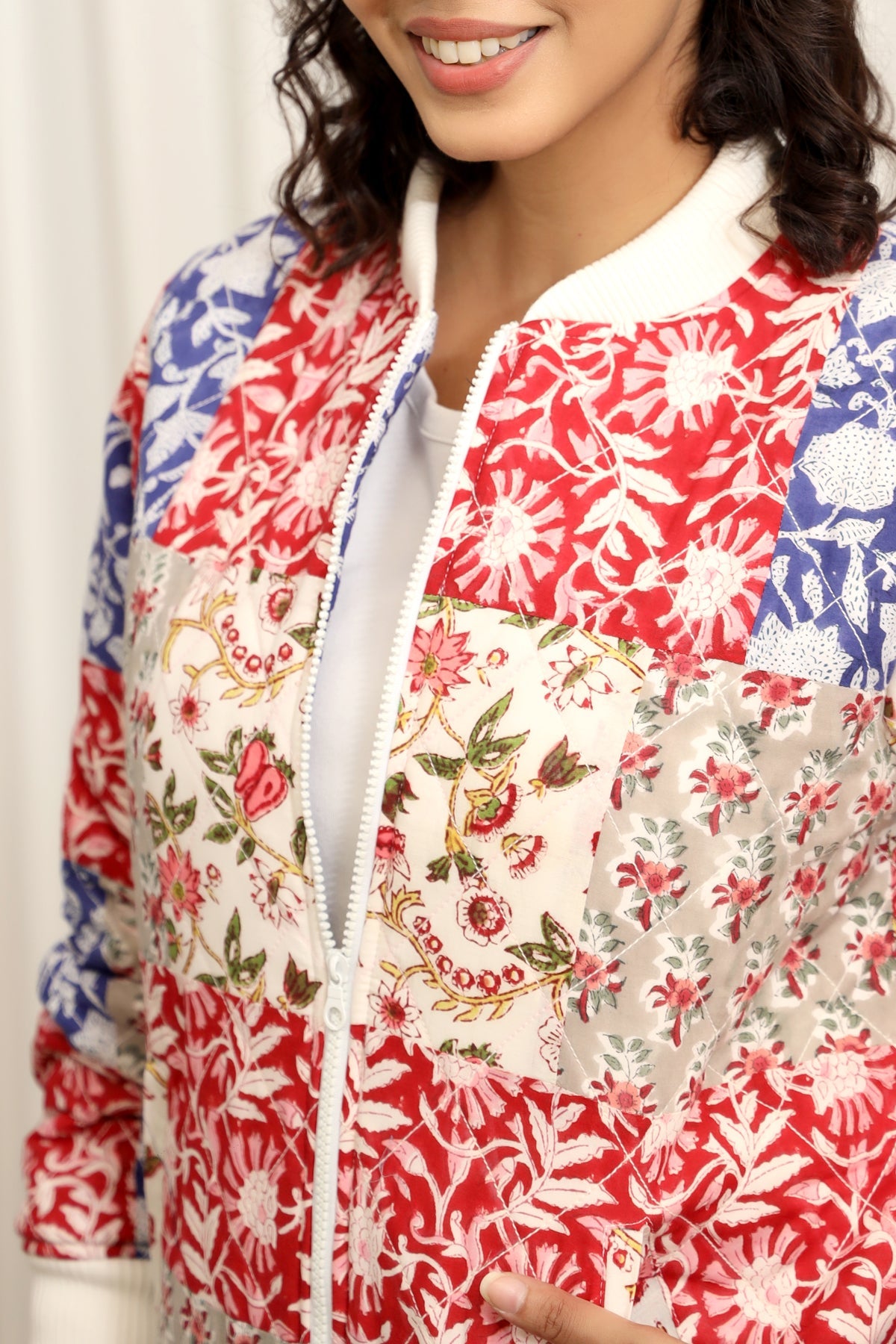 Pink City- Quilted Bomber Jacket