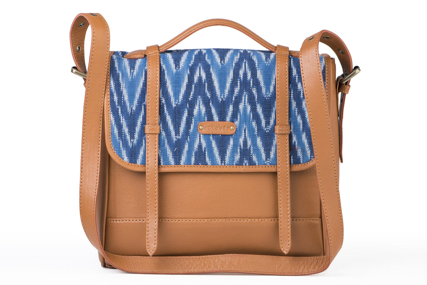 Saddle- Blue Ikat Durrie - October Jaipur