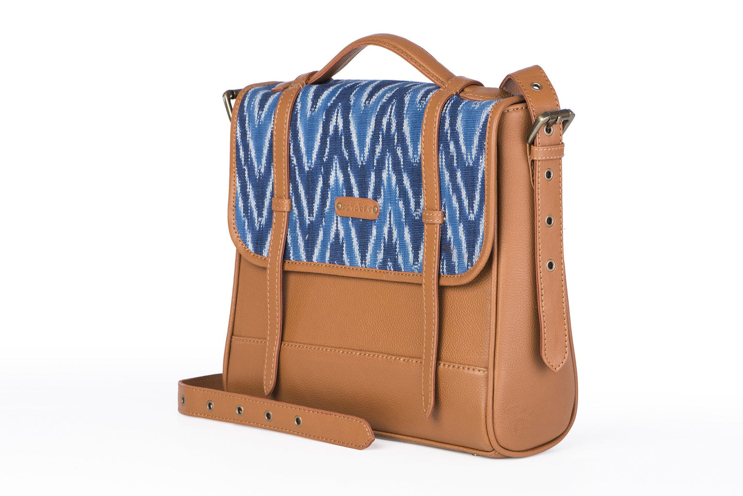 Saddle- Blue Ikat Durrie - October Jaipur