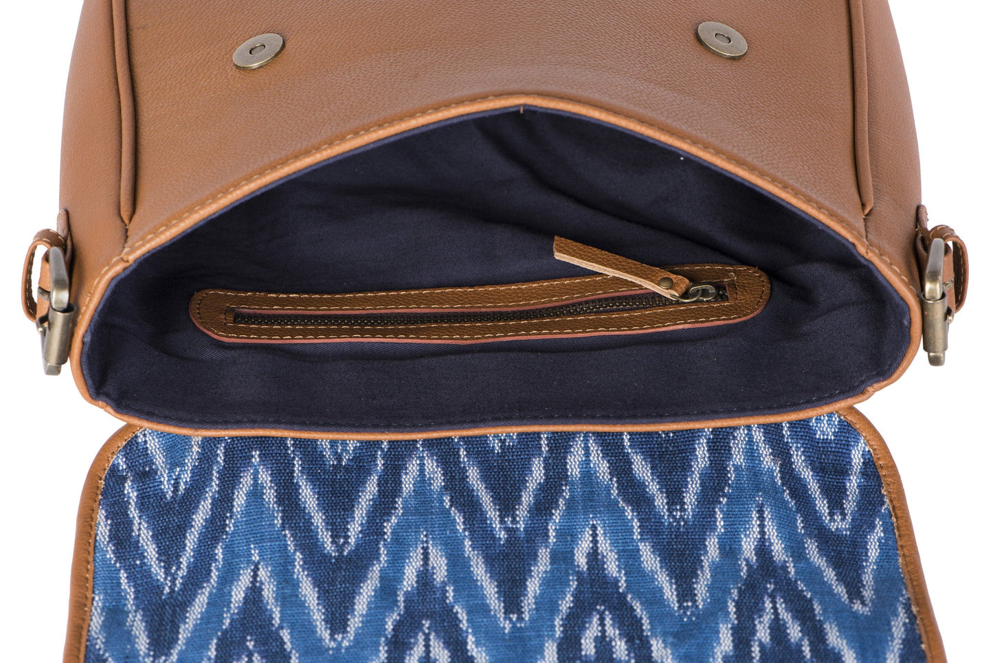 Saddle- Blue Ikat Durrie - October Jaipur