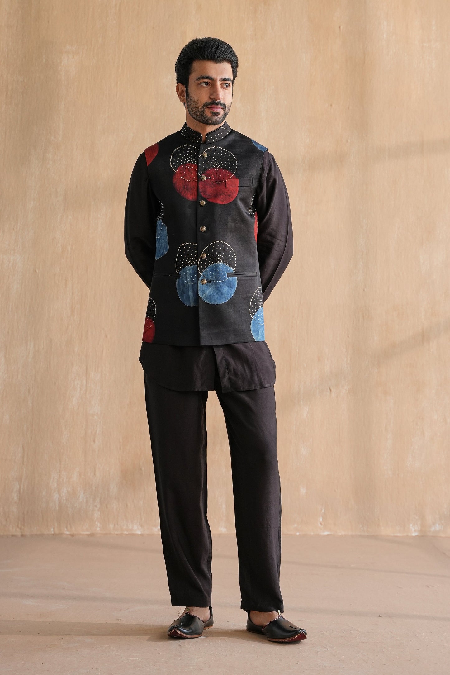 MANAV NEHRU JACKET-BLACK