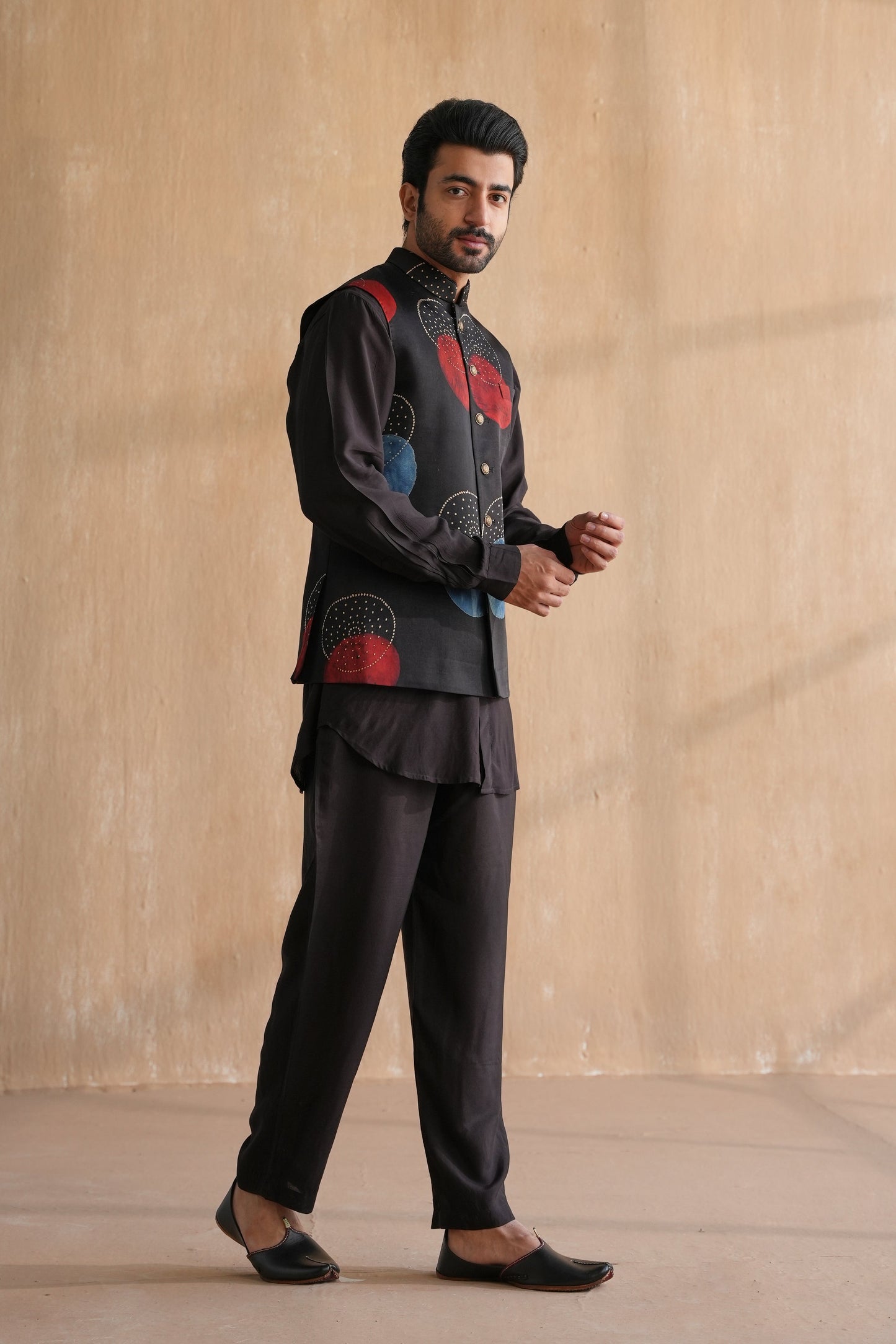 MANAV NEHRU JACKET-BLACK