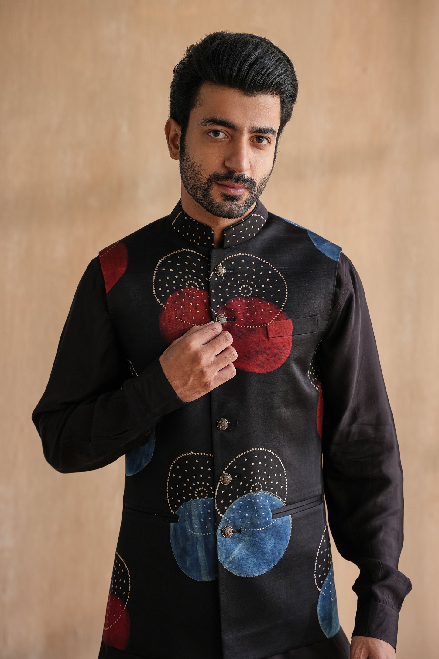 MANAV NEHRU JACKET-BLACK