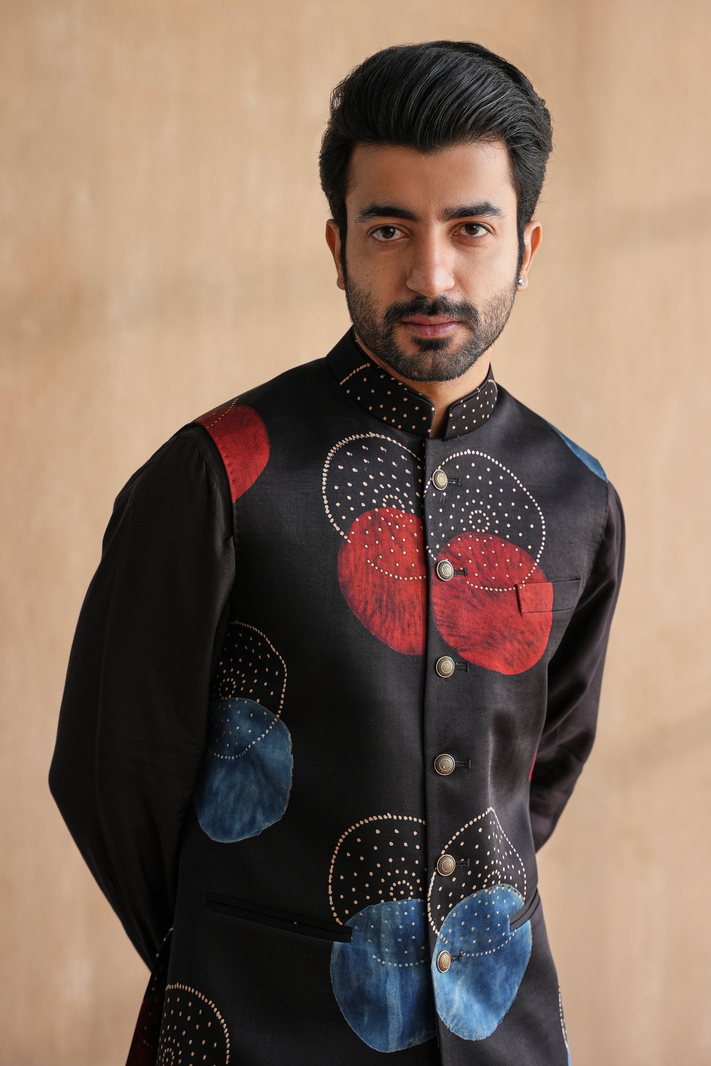 MANAV NEHRU JACKET-BLACK