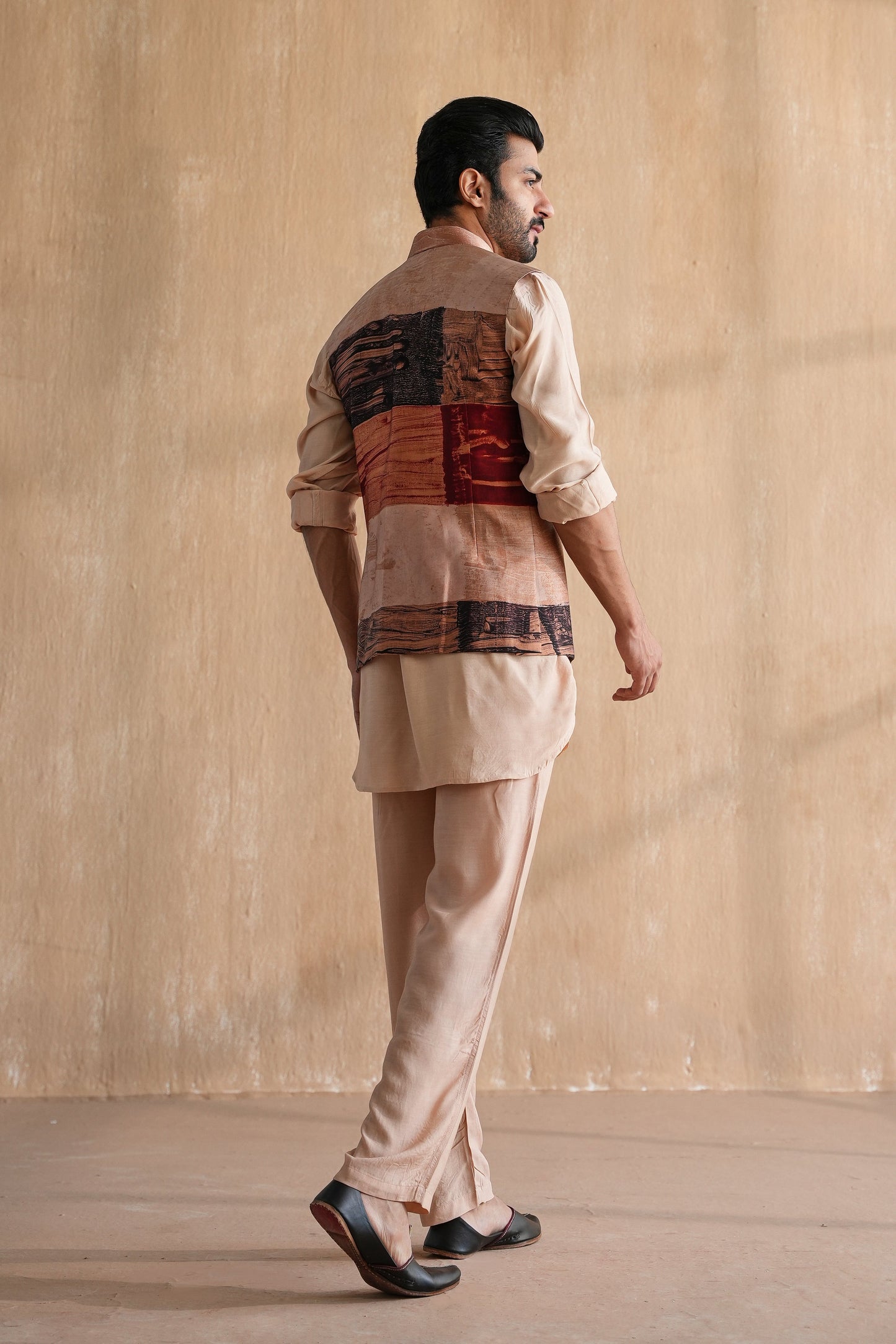 MIHIR NEHRU JACKET SET-AJRAK(SET OF 3)