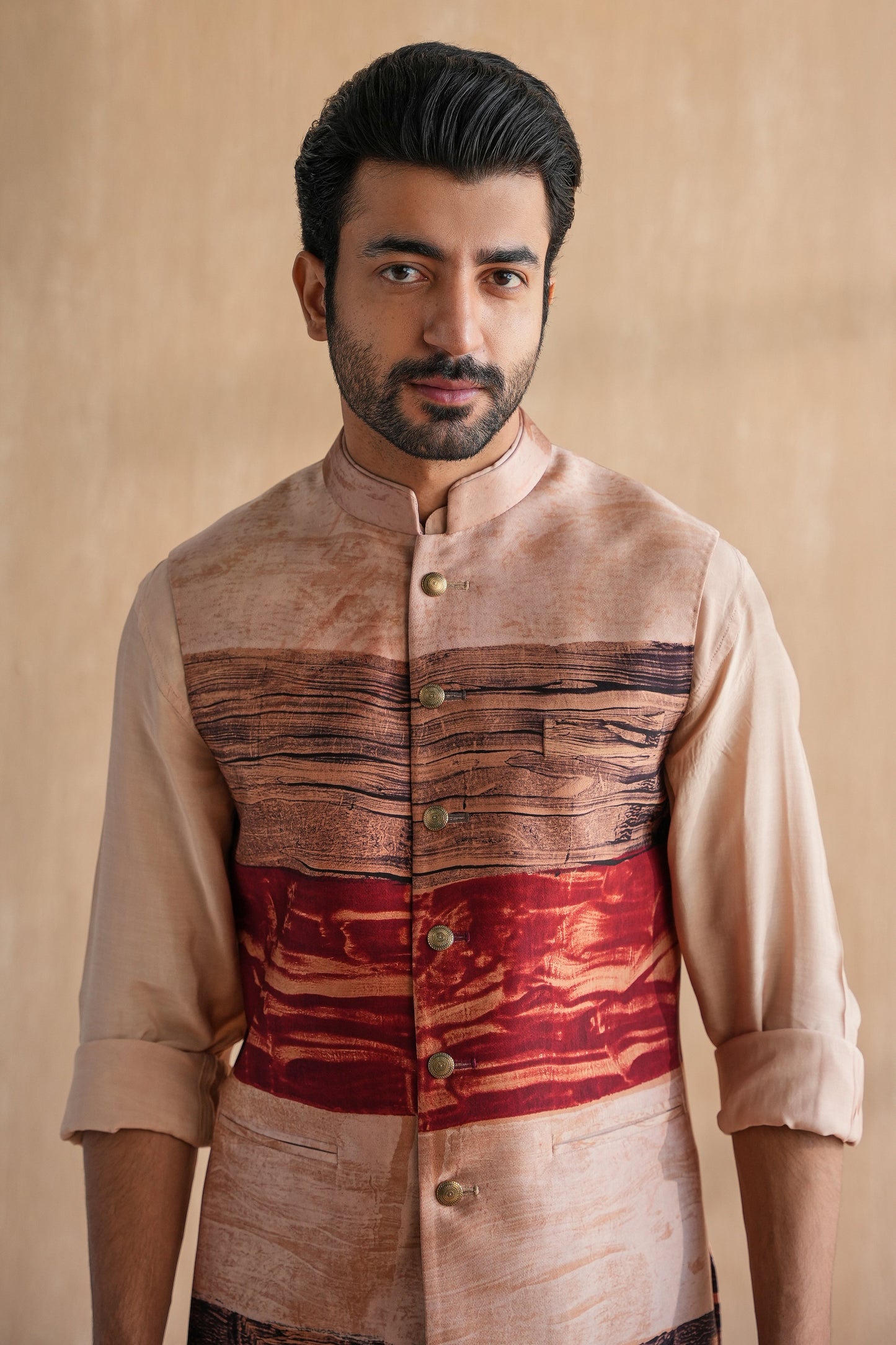 MIHIR NEHRU JACKET SET-AJRAK(SET OF 3)