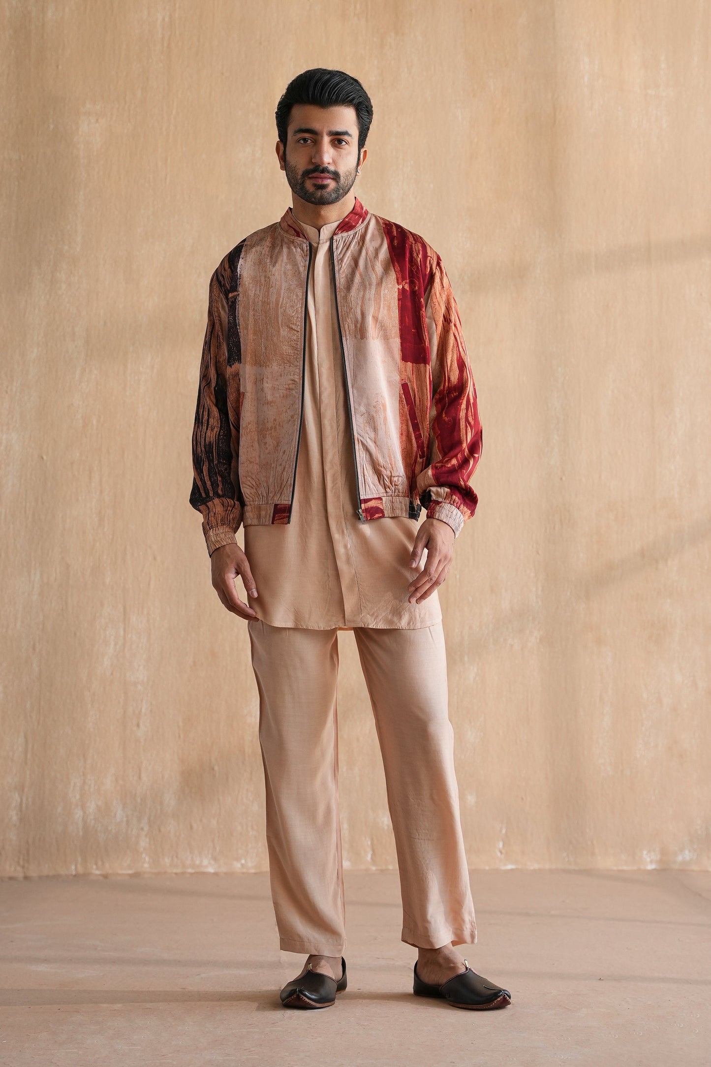 MIHIR BOMBER JACKET SET-AJRAK(SET OF 3)