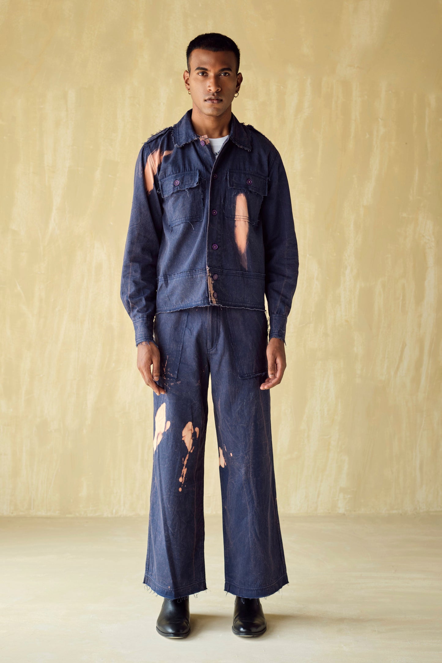 HOFFMAN UNFINISHED JACKET SET -BURNT BLUE
