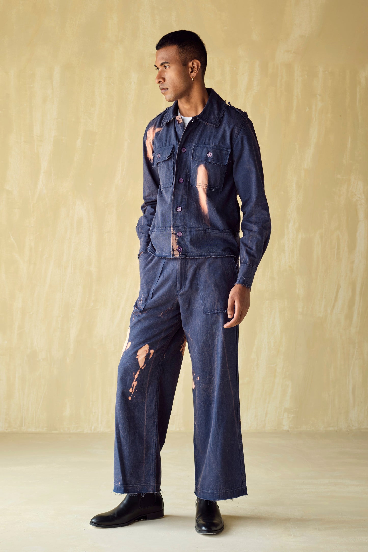 HOFFMAN UNFINISHED JACKET SET -BURNT BLUE
