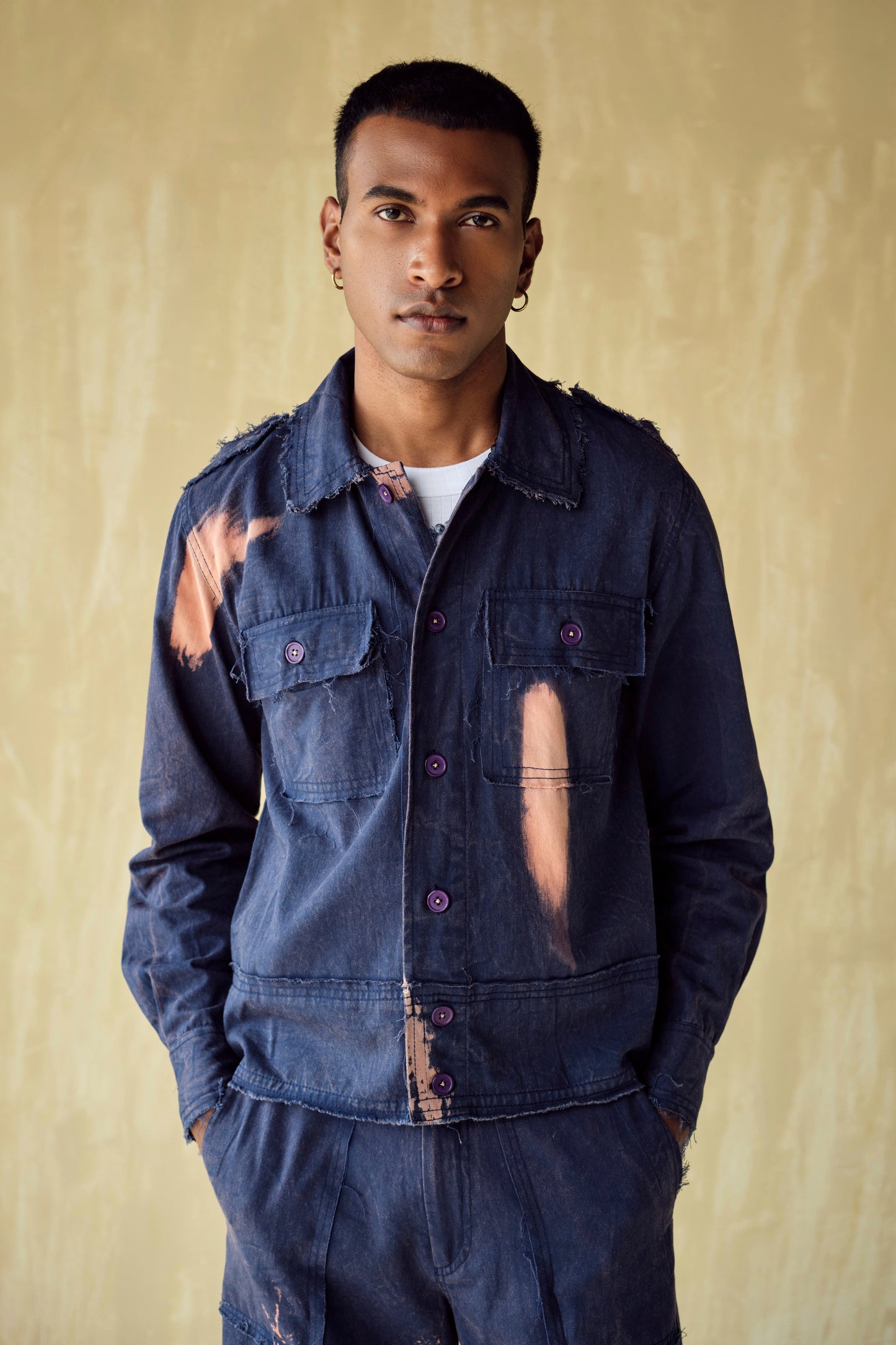HOFFMAN UNFINISHED JACKET SET -BURNT BLUE