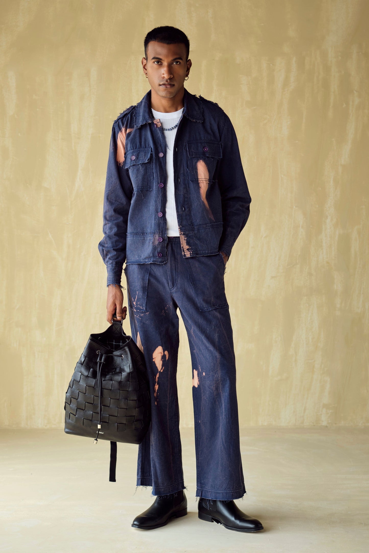 HOFFMAN UNFINISHED JACKET SET -BURNT BLUE
