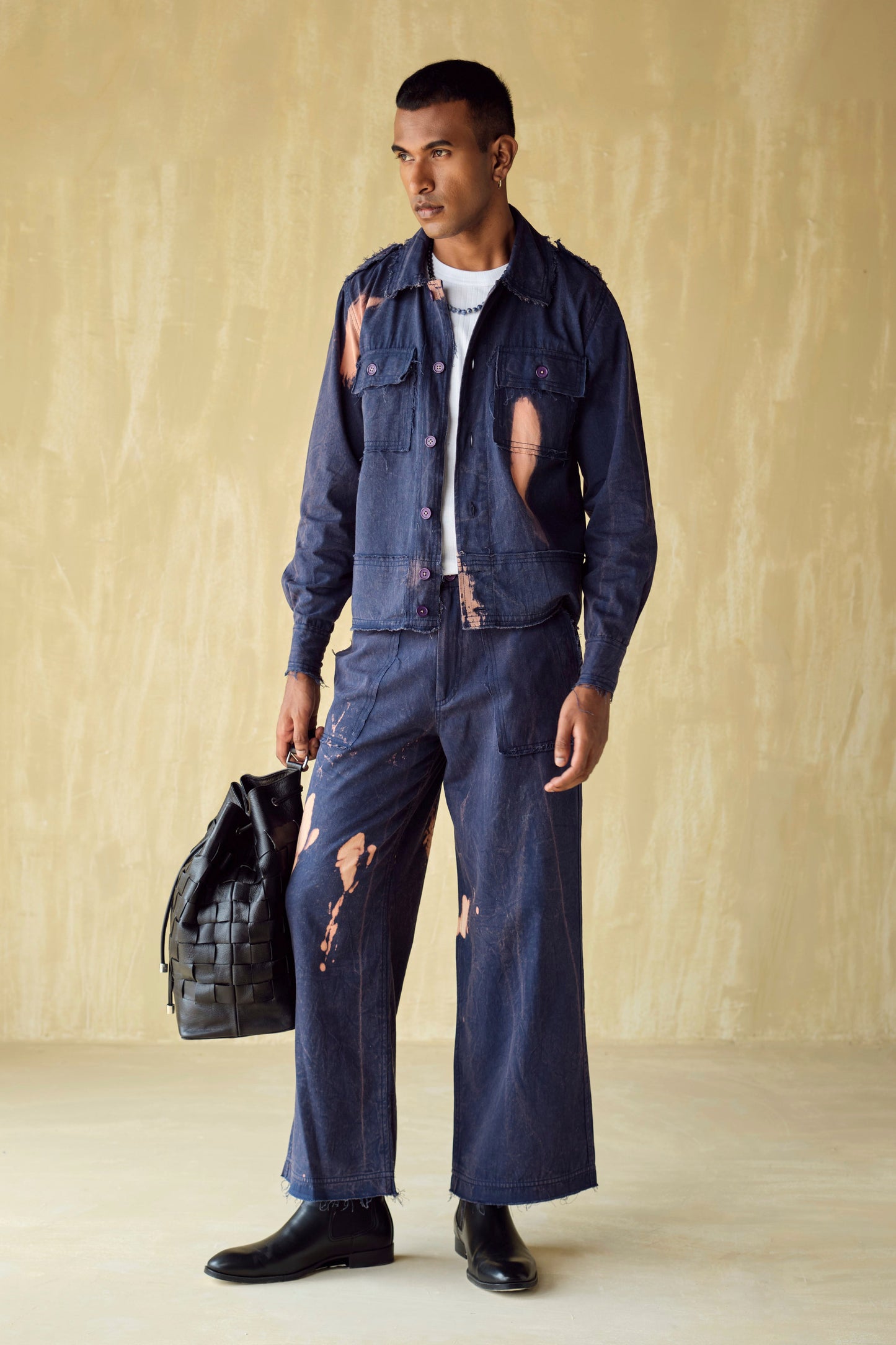 HOFFMAN UNFINISHED JACKET -BURNT BLUE