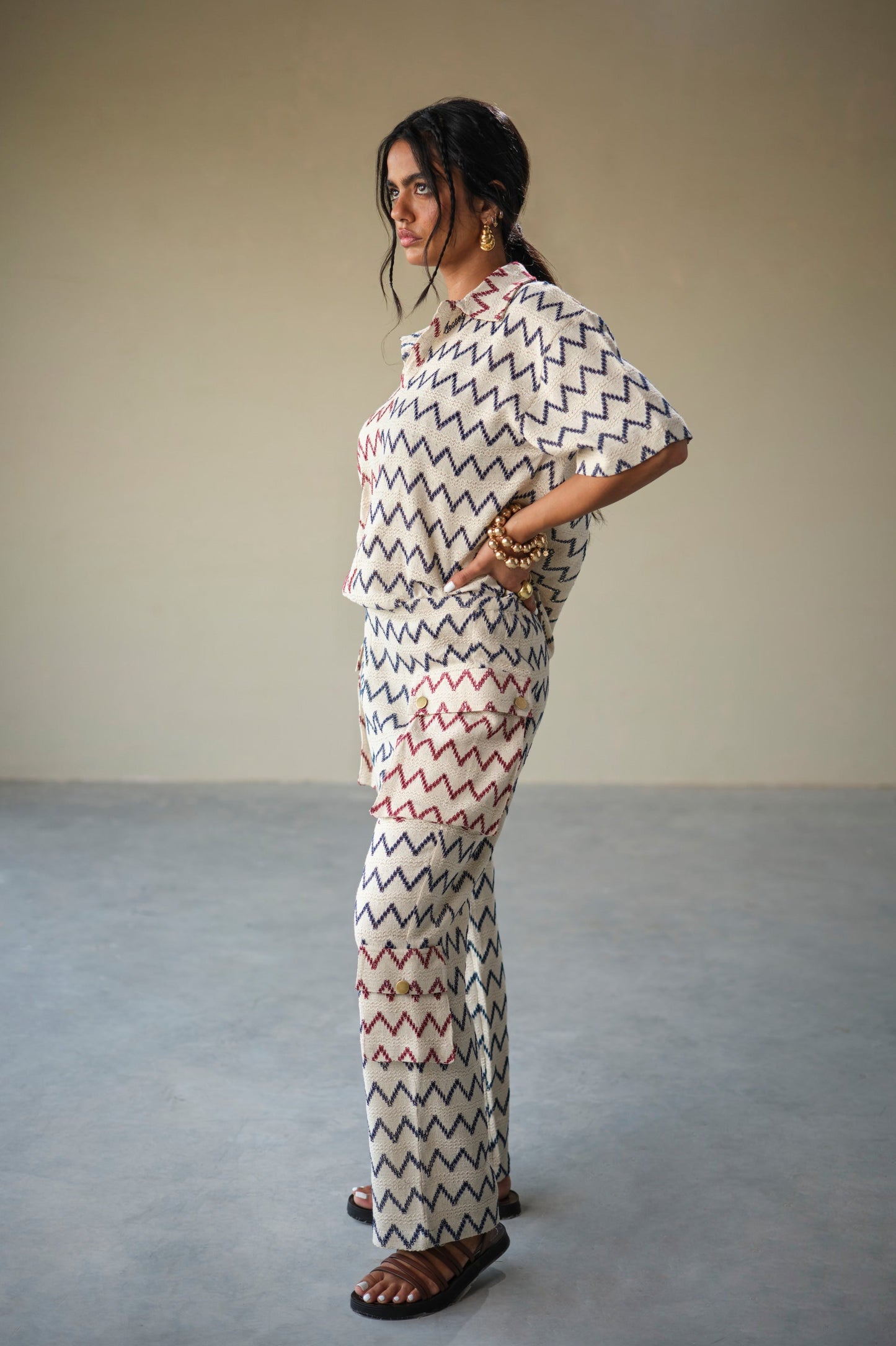 CROCHET VACATION SET-CHEVRON