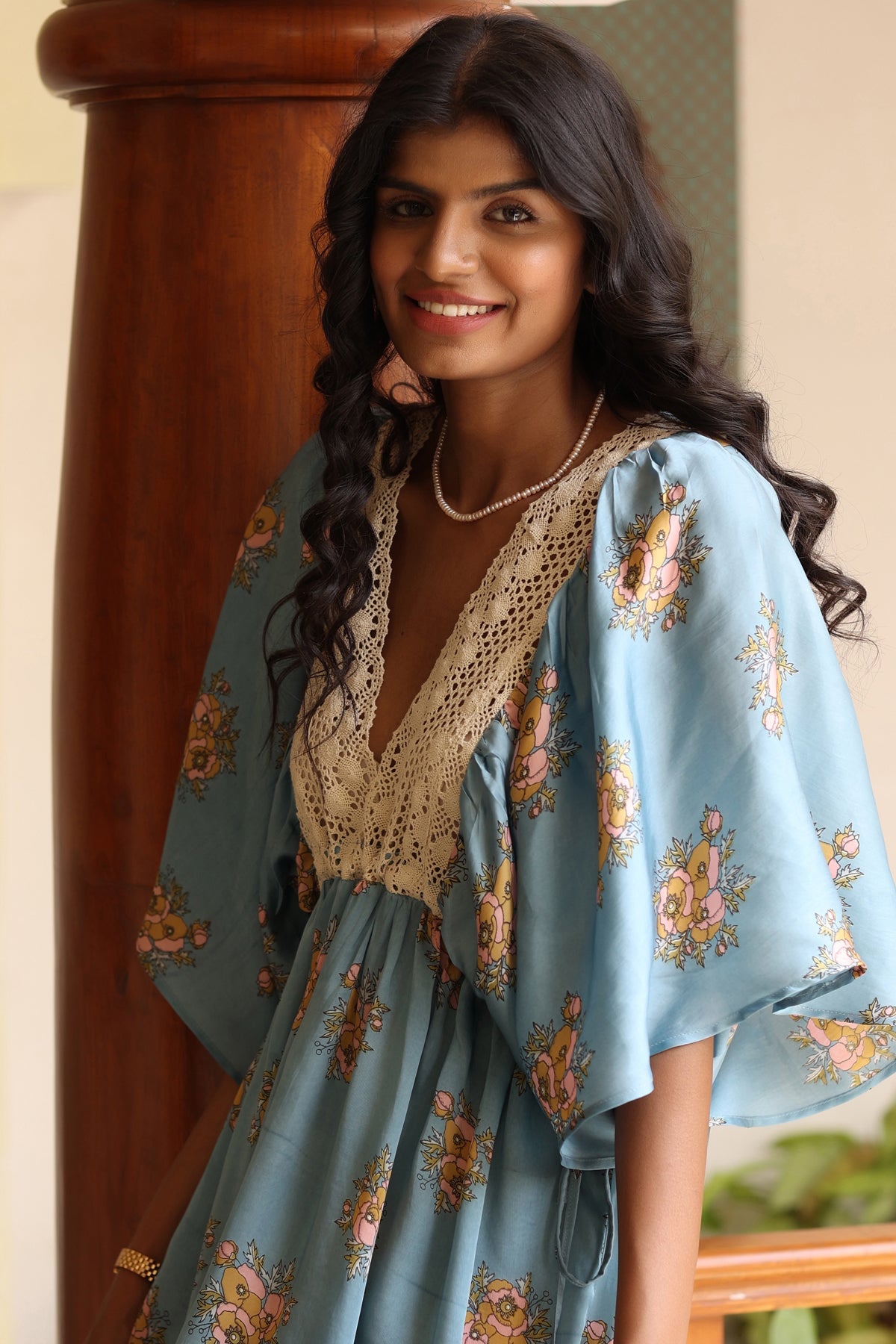 Simone Lace Kaftan-Floral