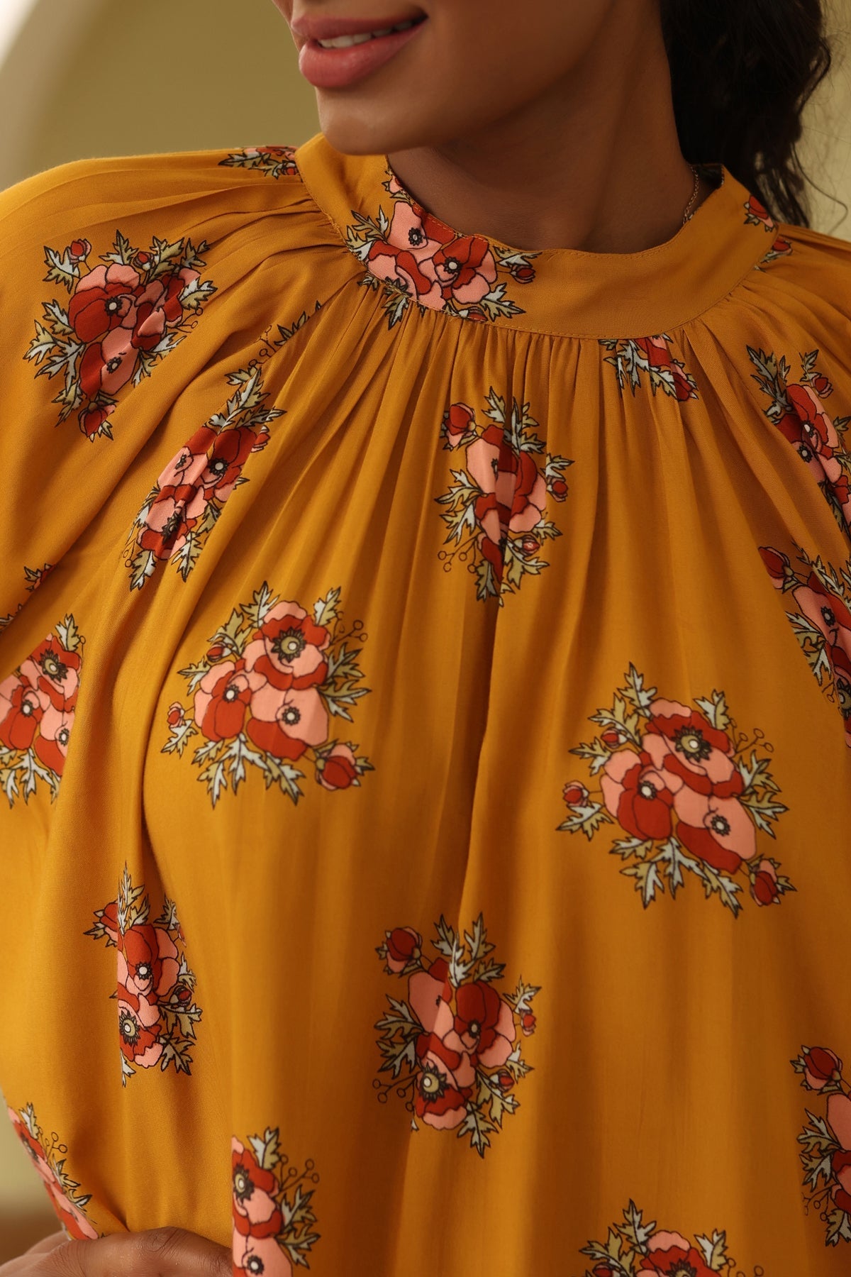 Uma Gathered Co-ord Set-Flora
