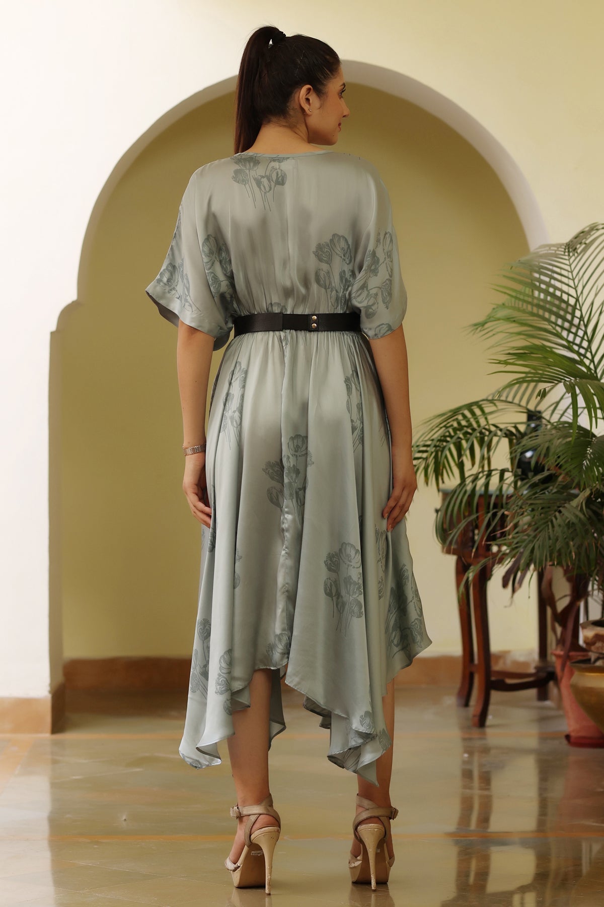 Silvia Silk Kaftan-Floral