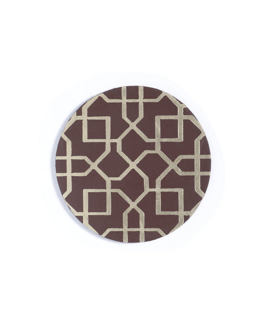 The Route-Leather Coasters(Set of 4) - October Jaipur