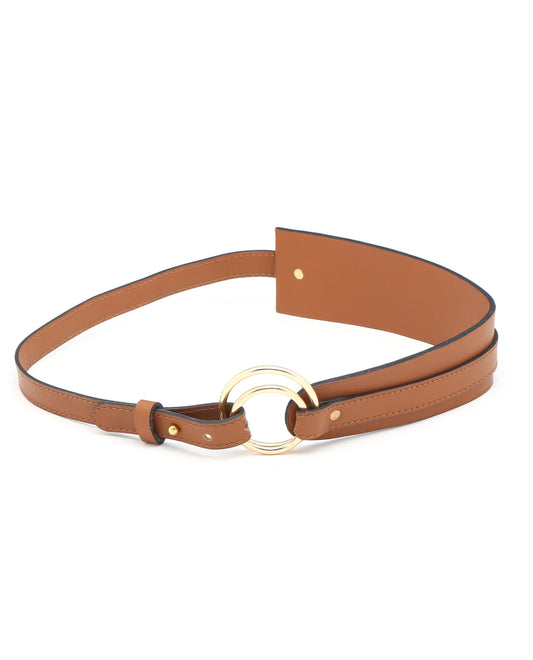 Asymmetric- Tan Ring Belt - October Jaipur