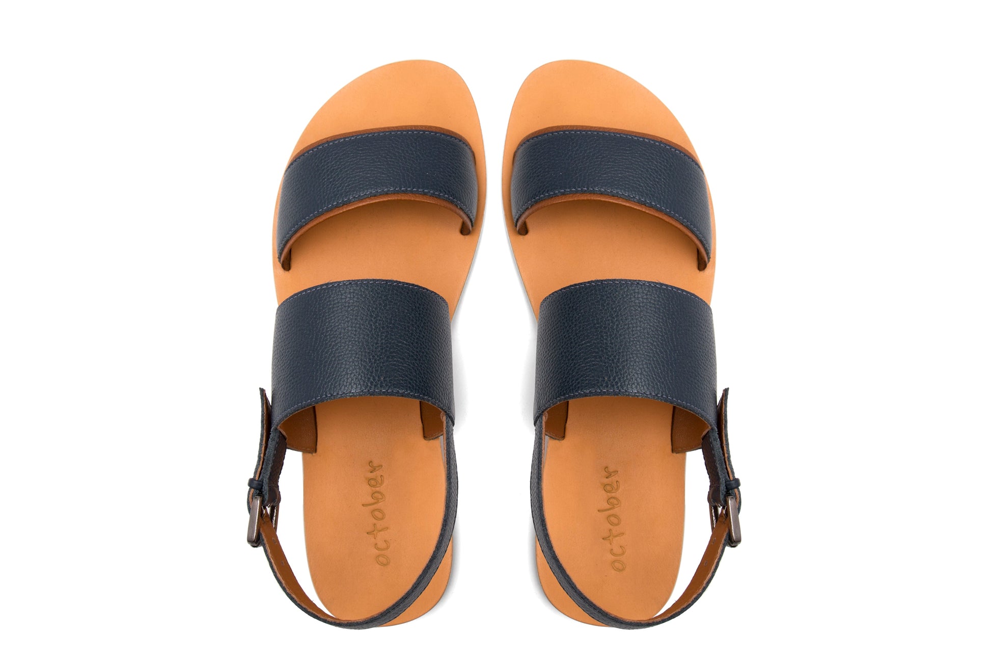 DOUBLE STRAP SANDAL-BLUE - October Jaipur