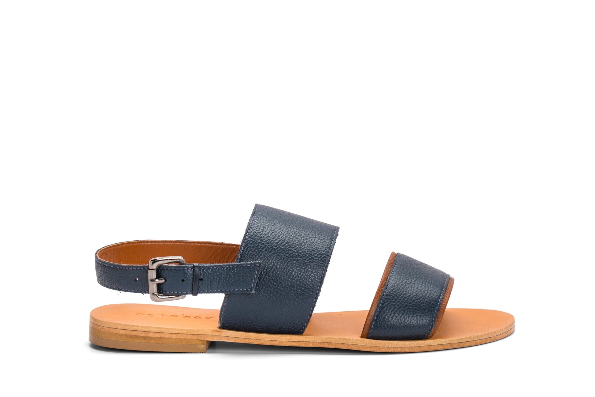 DOUBLE STRAP SANDAL-BLUE - October Jaipur