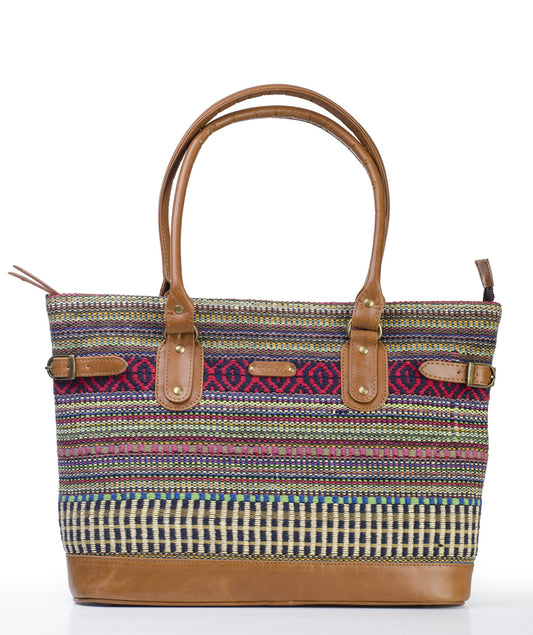 Tote- Red Durrie - October Jaipur