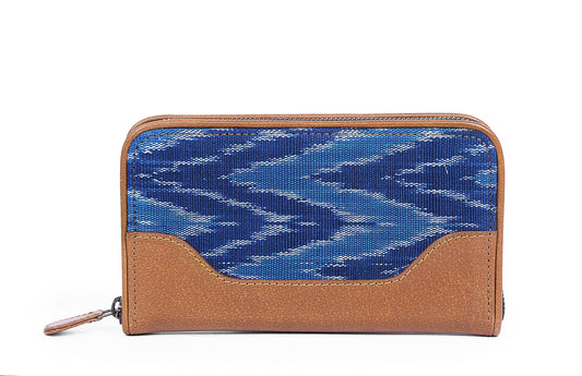 Brick Wallet- Blue Ikat - October Jaipur