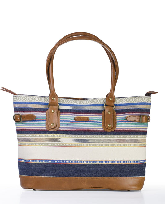Tote- Blue White - October Jaipur
