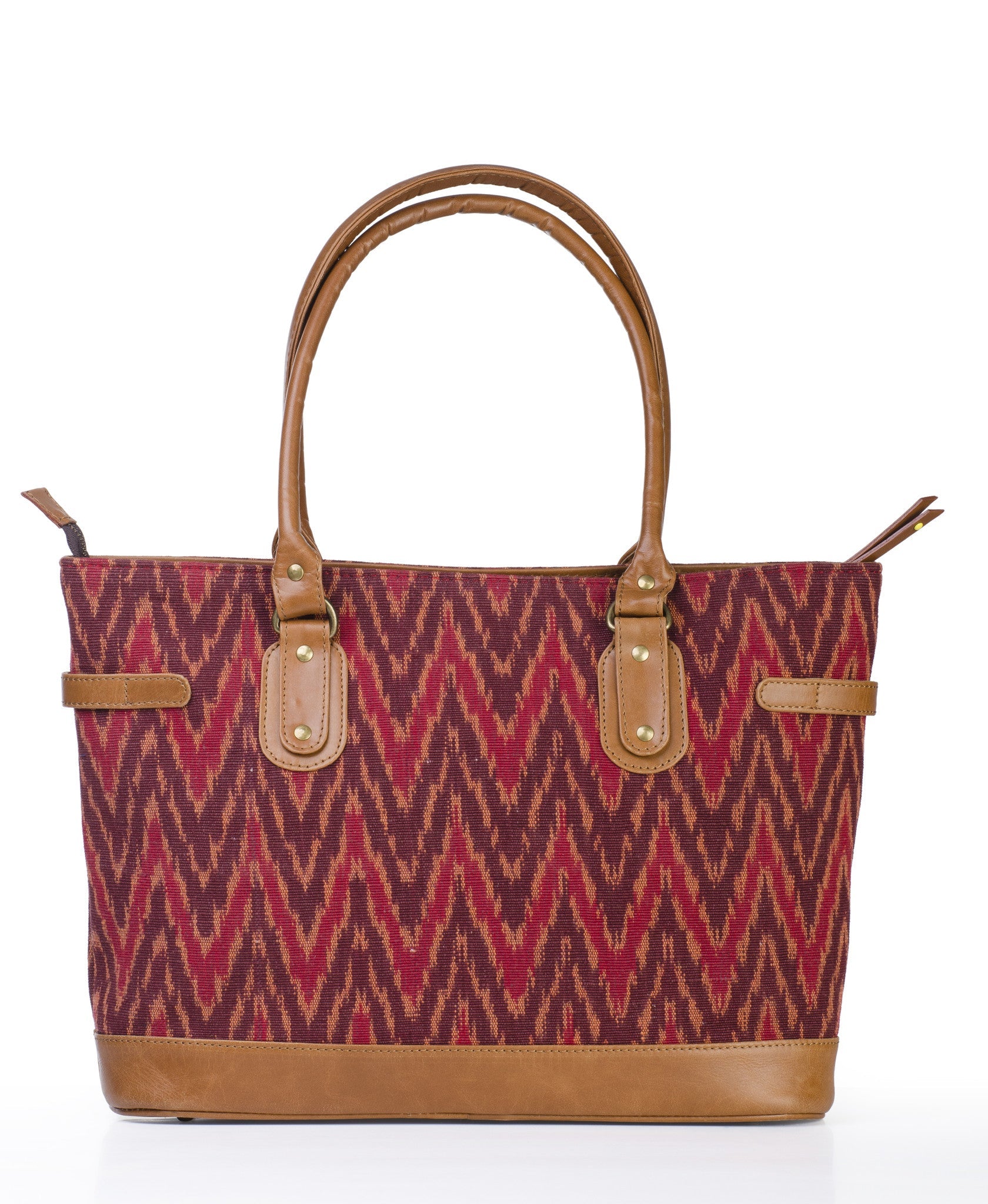 Tote Bag- Red Ikat - October Jaipur