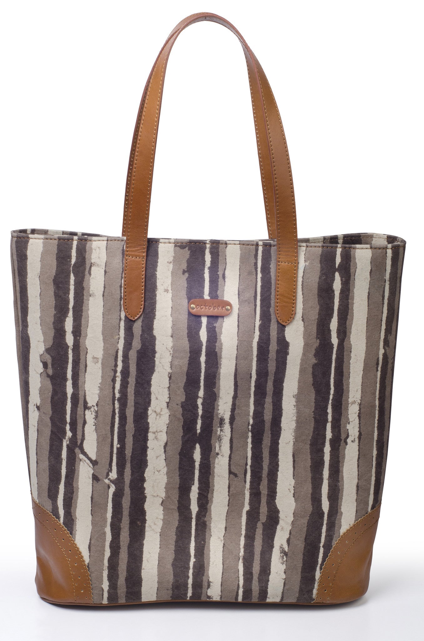 Grey Stripe Tote - October Jaipur