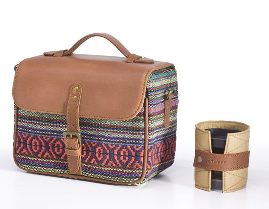 Camera Bag- Red Durrie - October Jaipur