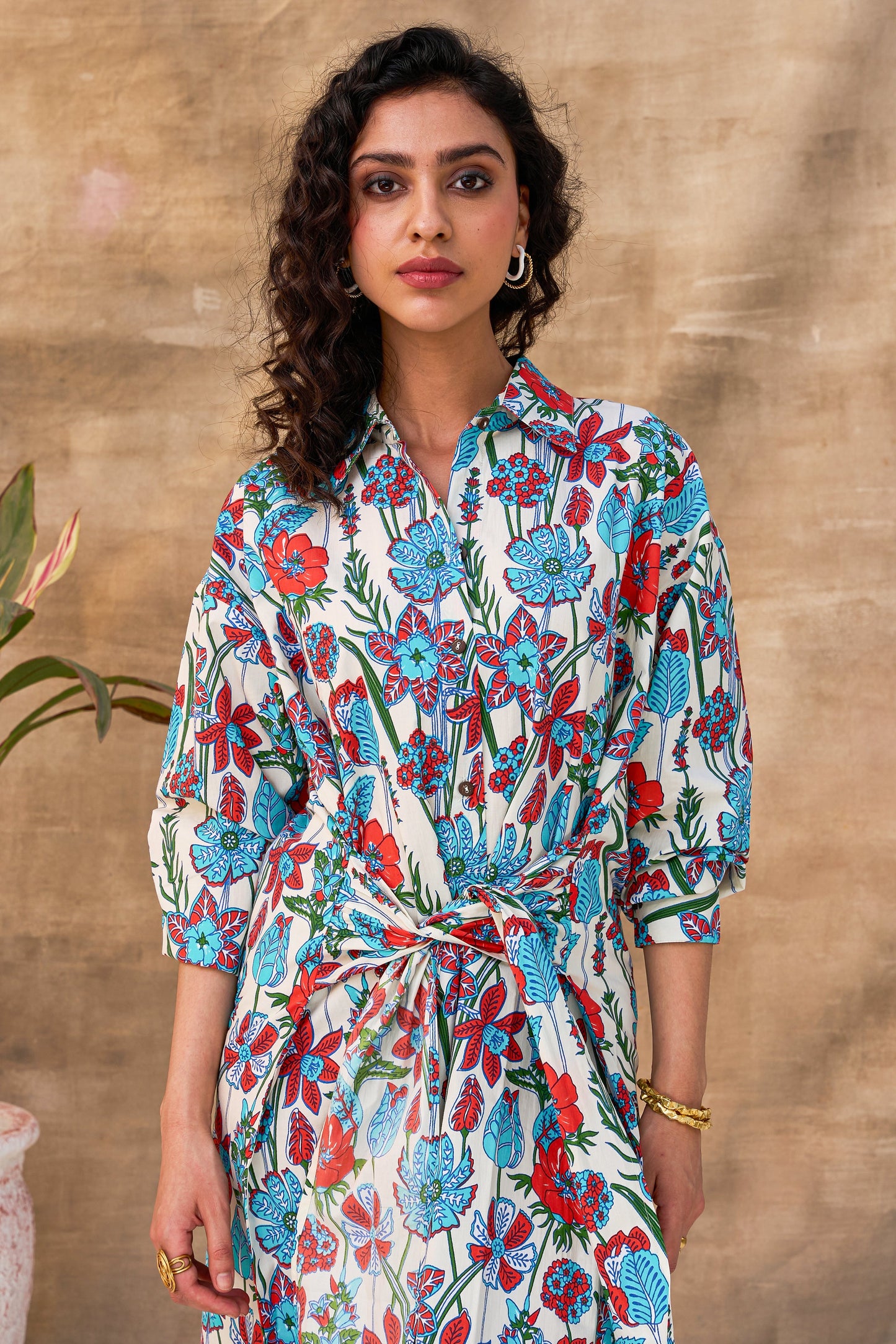 HIS SHIRT DRESS-FLORA