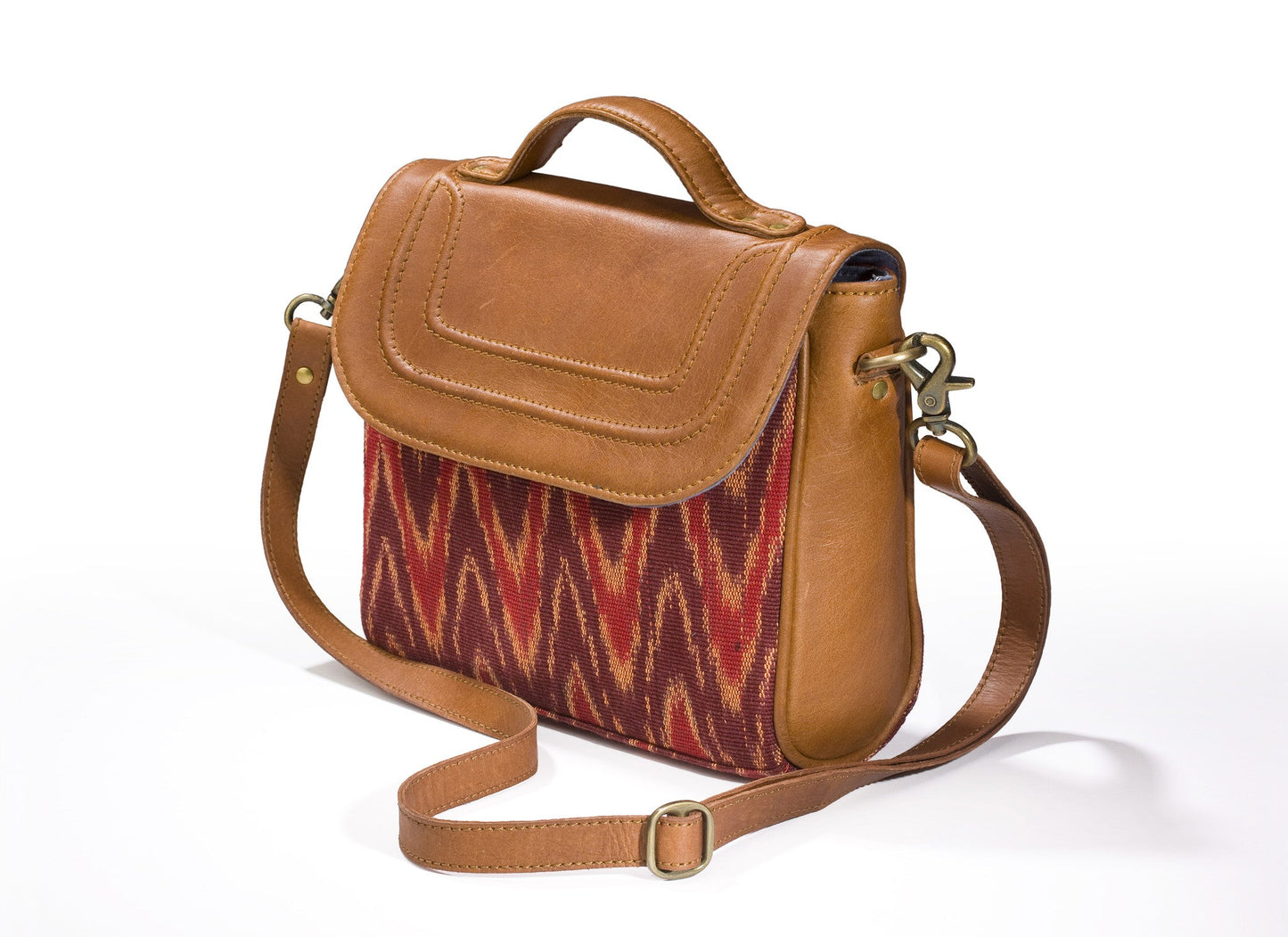 Sling Bag- Red Ikat - October Jaipur