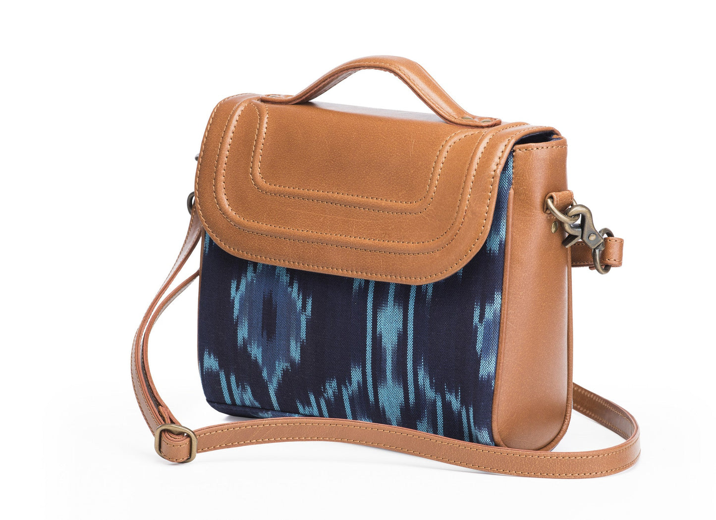 Sling Bag- Blue Ikat - October Jaipur