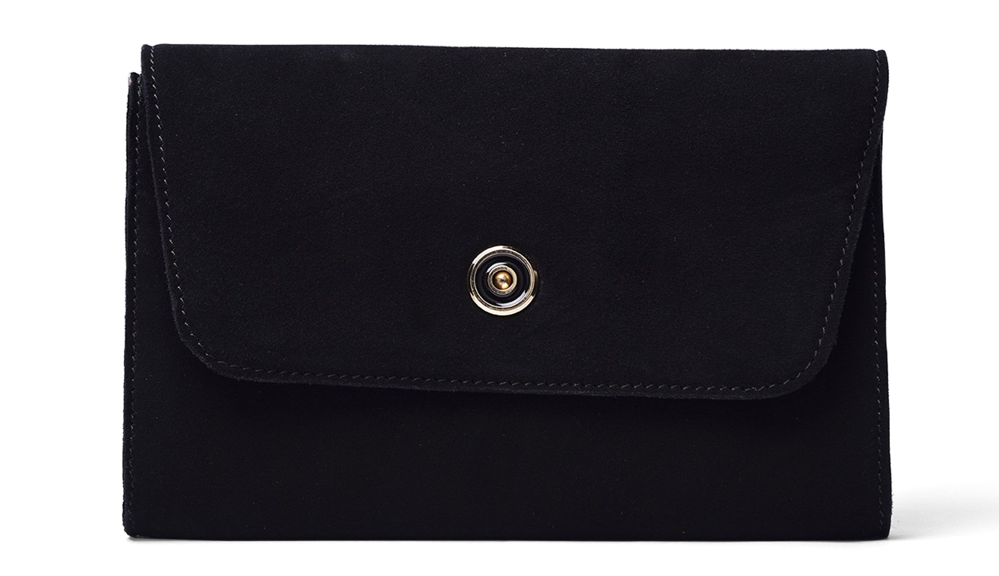 Suede clutch- Black - October Jaipur