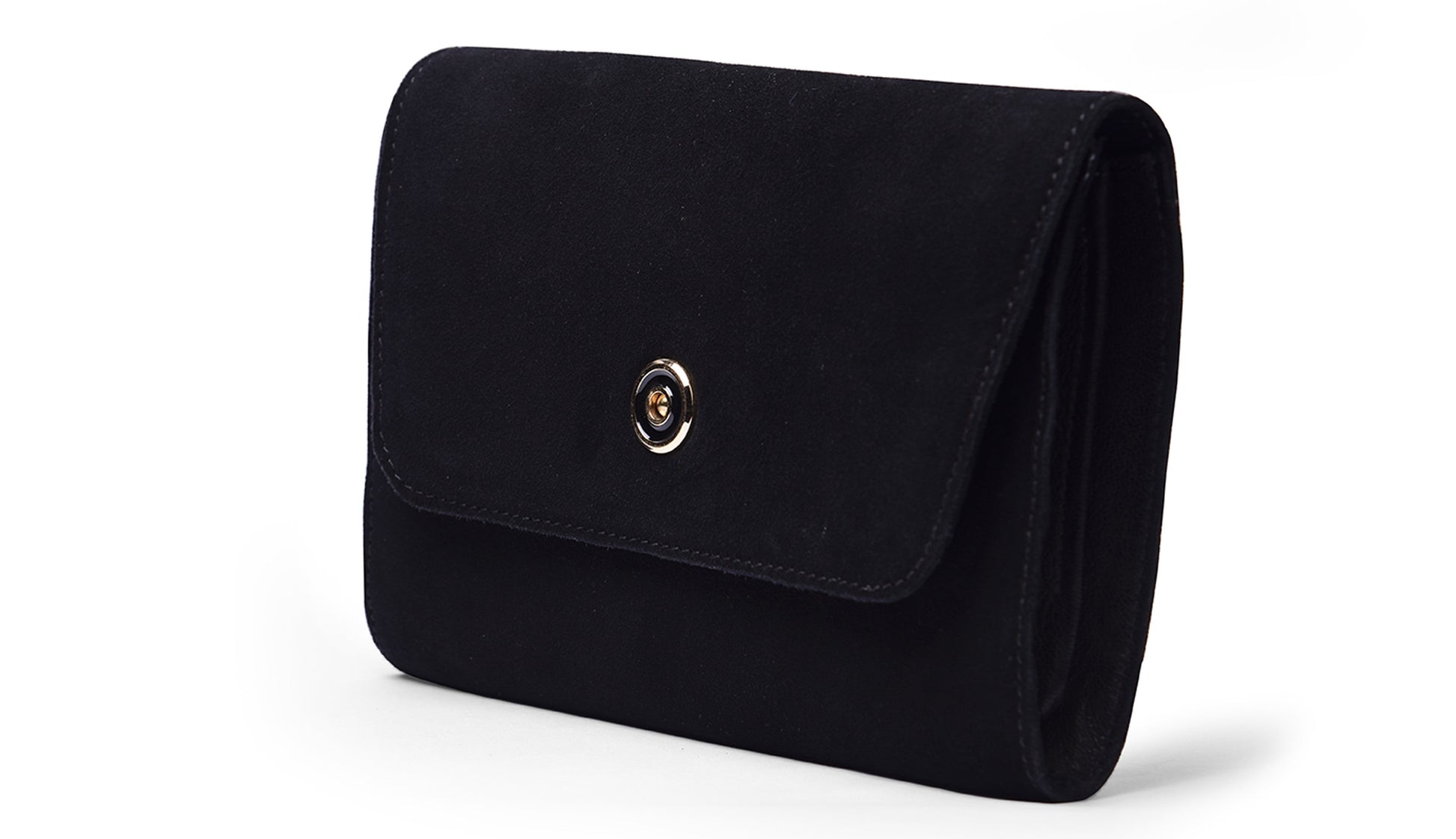 Suede clutch- Black - October Jaipur